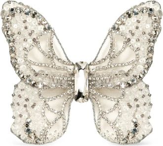 Jennifer Behr Fermaglio Absolem a farfalla con cristalli - Bianco