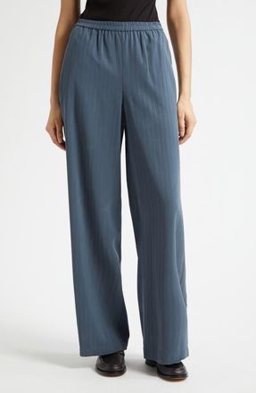 Emporio Armani Pinstripe Pants in Blue at Nordstrom, Size 16 Us