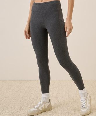 Pact On the Go-To Pocket Legging Made With Organic Cotton in Charcoal Heather at Nordstrom, Size Xx-Large