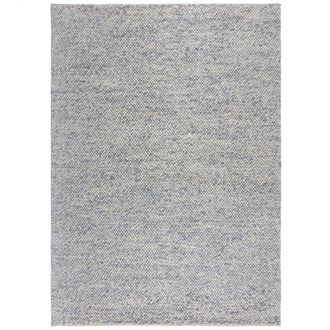 Flair Rugs Alfombra de lana efecto burbuja azul 80x150cm