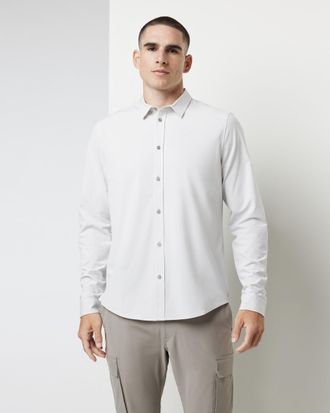 Vuori Clothing Long Sleeve Bridge Button Down | Salt | Medium