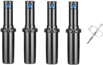Hunter Pack 4 Aspersores De Riego Pgp-04 3/4 Alcance 6,4 A 15,8 Metros Aspersor De Turbina Pgp Ultra + Llave