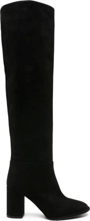 Le Silla block-heel suede boots - women - Calf Leather/Calf Leather/Rubber/Calf Suede - 36.5 - Black