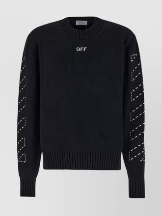 Off-white ribbed oversized jumper