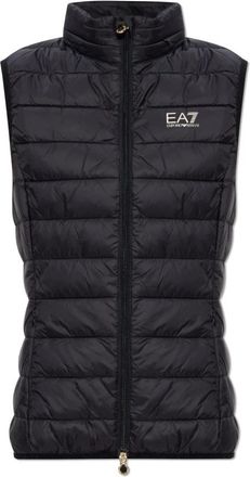 Emporio Armani Ge&iuml;soleerd vest - Dames - Bodywarmers - Zwart - XL - Leer - Jassen