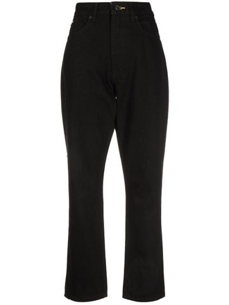 DKNY Broome mid-rise straight-leg jeans - women - Cotton - 26 - Black