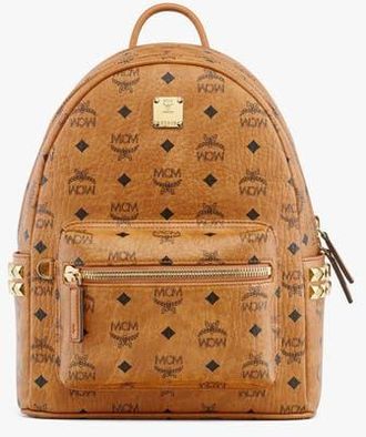 MCM Small Stark Side Studs Backpack in Visetos in Cognac at Nordstrom