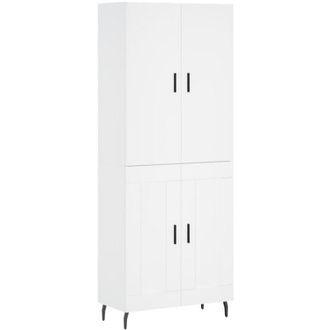 vidaXL Highboard White 69.5x34x180 cm Engineered Wood Vidaxl