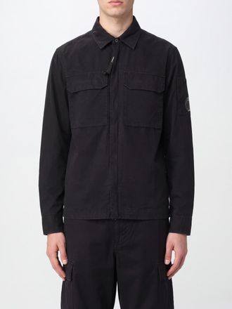C.P. Company C. P. COMPANY Giacca a camicia in cotone con chiusura a zip e tasca con patta
