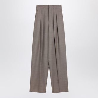Saint Laurent Wide Taupe Trousers