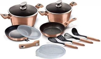Berlinger Haus Berlinger Haus Bh-7058 Juego De Bater&iacute;a De Cocina De Granito Oro Rosa 13 Piezas