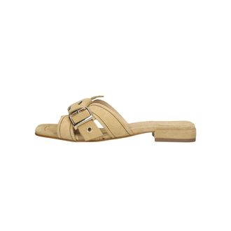 Stefano Lauran 25037 Slider - Dames - Schoenen - Beige - Maat: 39 EU Leer