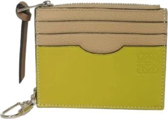 Loewe Pre-owned Wallets, female, Multicolor, Size: ONE SIZE Pre-owned Square Coin Card Holder Soft Grained Calf Leather Coin Case