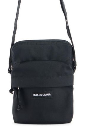 Balenciaga Explorer Canvas Crossbody Pouch in 1000 Black at Nordstrom