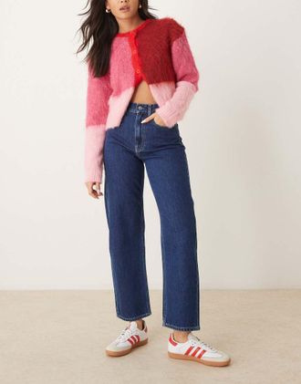 Calvin Klein Jeans barrel jeans in dark wash-Blue