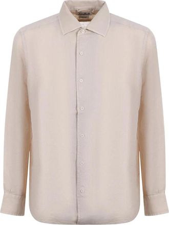 MC2 Saint Barth Pamplona Linen Shirt - Heren - Casual Overhemden - Beige - XL - Linnen - Overhemden