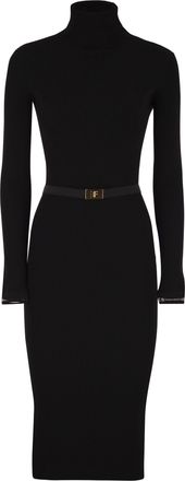 Elisabetta Franchi Ribbed Knit Dress With Belt