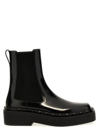Valentino Garavani Black Rockstud Boots