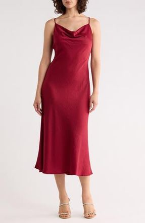 West K Hammered Satin Slipdress in Wine at Nordstrom Rack, Size X-Small