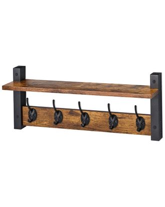 Sorbus Wall Mount Xl Coat Hooks Floating Shelf