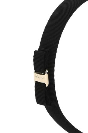 Ferragamo Womens Black Cotton Blend Hair Band Nerooro Cappelli E Fasce Per Capelli Hat