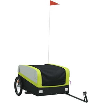 vidaXL Vidaxl - Remolque Para Bicicleta Hierro Negro Y Verde 45 Kg
