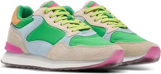 Hoff Sneakers met suède vlak - Groen