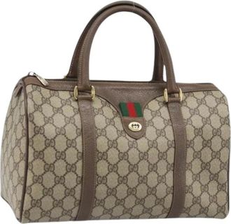 Gucci Pre-owned Handbags, female, Beige, Size: ONE SIZE Pre-owned Vintage Boston Bag