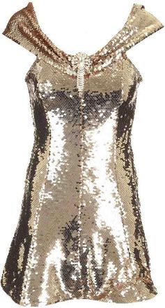 Self Portrait Gold Sequin Off Shoulder Mini Dress