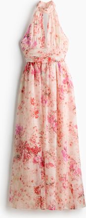 H&M Neckholder-Kleid mit Bindedetails - Orange