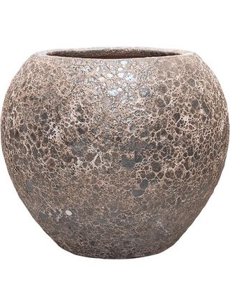 Baq Exklusiver In-/Outdoor Blumentopf Lava Balloon &oslash; 49/ H 43 cm - Rust Metal