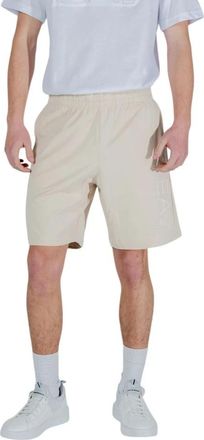 Emporio Armani Visibility Cotton Bermuda Shorts - Heren - Korte Broeken - Beige - 2XL - Katoen - Korte Broeken