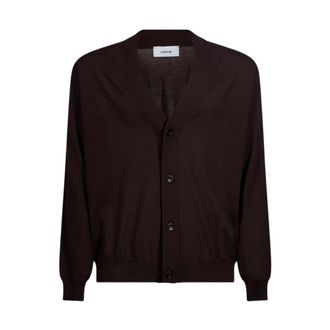 Lardini V-hals Vest - Heren - Truien - Bruin - Maat: L Wol
