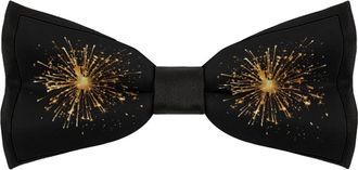 Generic Firework Happy New Year Mens Bow Tie Adjustable Pre-tied Bowtie Stylish Print for Party Wedding Work