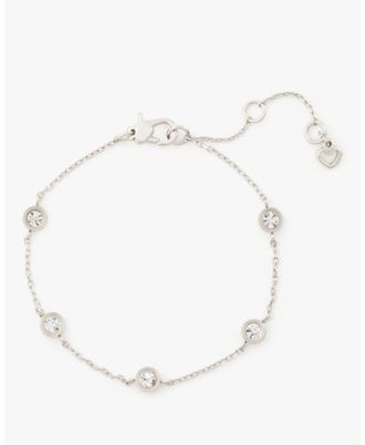 Kate Spade New York Womens Set In Stone Station Bracelet - Silver - One Size