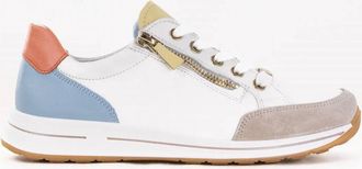Ara Womens Oleanna Sneakers In Cream/aqua/peach