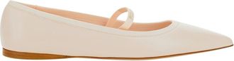 Ferragamo carice Pink Ballerinas With Tie-ankle Laces In Leather Woman
