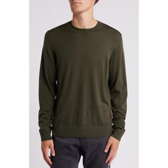 Theory Regal Wool Crewneck Sweater in Hntr Grn at Nordstrom Rack, Size Small