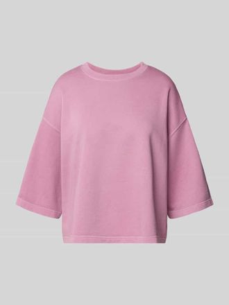 Jake*s Casual Oversized Sweatshirt mit gerippten Abschl&uuml;ssen in Mauve, Gr&ouml;&szlig;e XL
