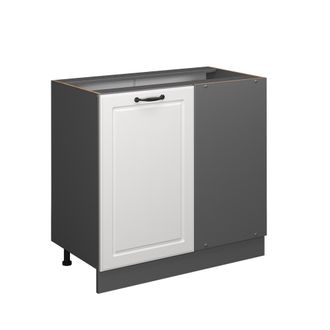 Vicco Armario De Esquina R-line, Blanco Casa De Campo, 86 Cm Sin Encimera