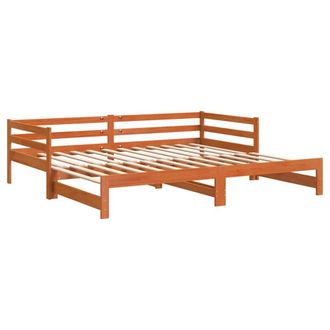 Berkfield Home Versatile Daybed with Trundle without Mattress Wax Brown 90x200 c