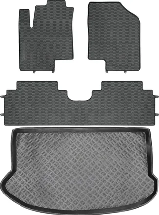 OEM Juego De Alfombrillas De Goma Para Coche Y Alfombrilla Para Maletero Para Hyundai Ix20 Minivan (2010-2018)