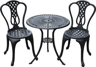 OUTSUNNY Garden Bistro Set Outdoor Table Chairs Aluminium Patio Lawn Furniture