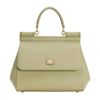 Dolce & Gabbana Handbags, female, Green, Size: ONE SIZE Medium Sicily Handbag