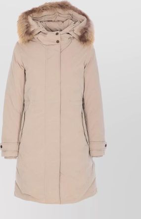 Woolrich long hooded padded quilted coat