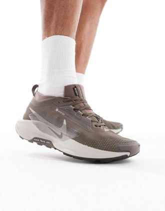 Nike ReactX Pegasus Trail 5 - Sneakers in Gore-Tex marroni e grigie-Grigio