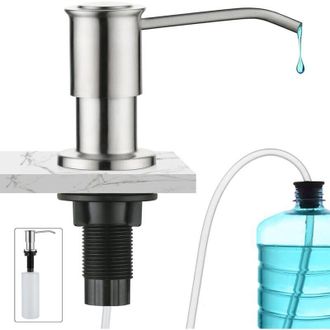 OEM Dispensador De Jab&oacute;n Integrado, Dispensador De Jab&oacute;n De Acero Inoxidable Para Fregadero De Cocina, Dispensador De Jab&oacute;n Integrado Con Botella De 500 M