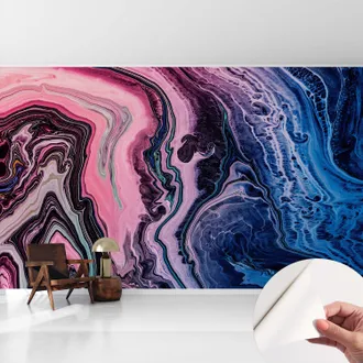 Tulup Carta Da Parati Autoadesiva - Fotomurale - Alta Qualit&agrave; - Per La Cucina - Camera Da Letto - Vortici Colorati 416x254 Cm