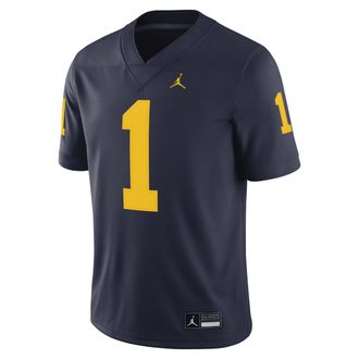 Nike Jordan Mens Michigan Wolverines Jordan Dri-FIT College Game Jersey in Blue | CLEVGRJJC2FMIC-MIC