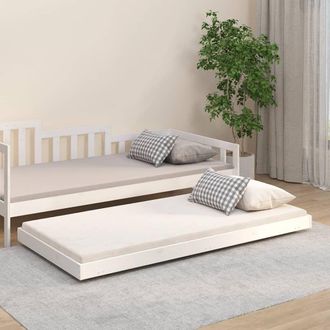Berkfield Home Bed Frame without Mattress White 75x190 cm Small Single Solid Wood Pine